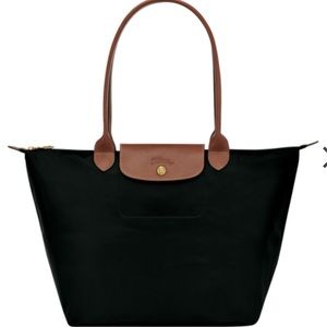 LONGCHAMP 100% AUTHENTIC LARGE BLACK TOTE BAG - LE PLIAGE! 👜😍💖